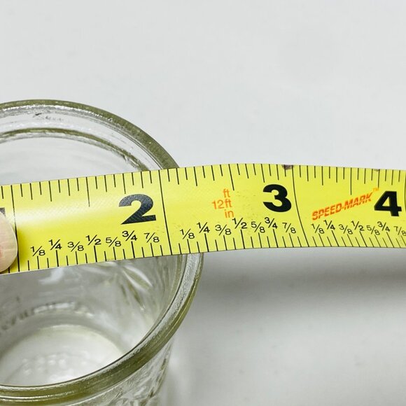 Vintage Kraft 50th Anniversary Glass Cheese Jars Set Of 4 Starburst Pattern - Picture 12 of 12